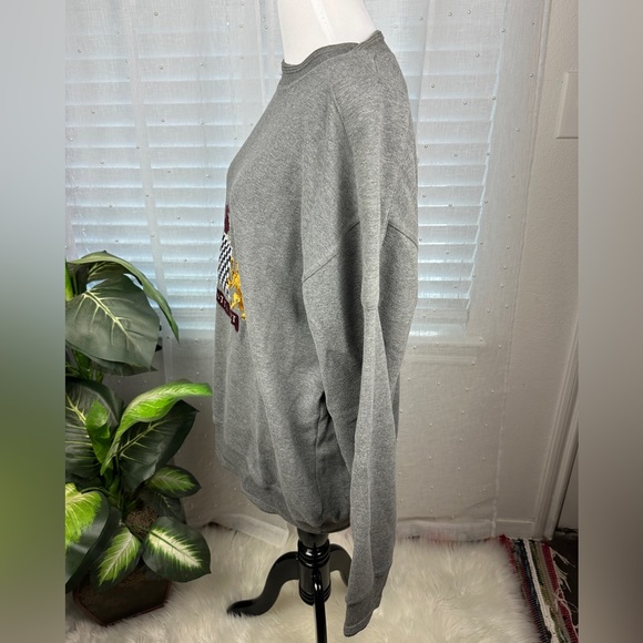 Vintage 90s Preppy Old Money Regatta Sport Crest Embroidered Sweatshirt L - Picture 5 of 6